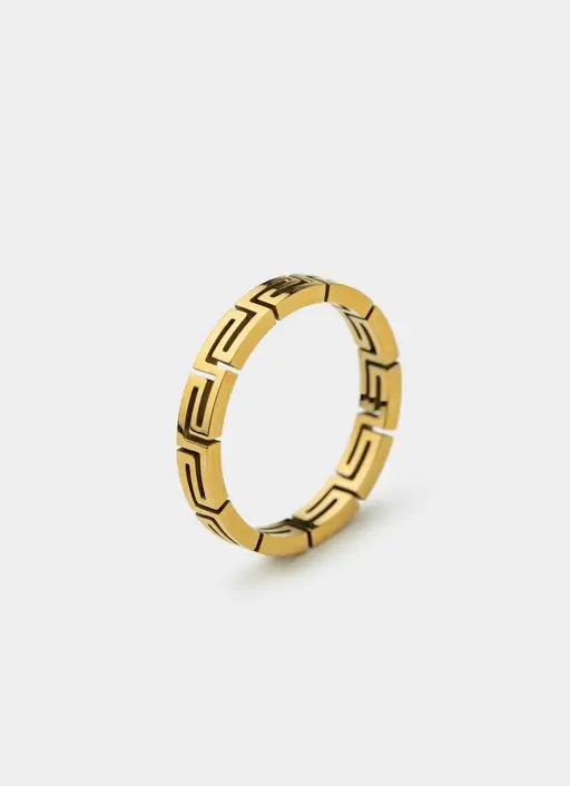 Greca 3mm Ring - 18K Gold Plated