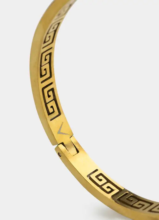 Greca Band Bracelet - 18K Gold Plated
