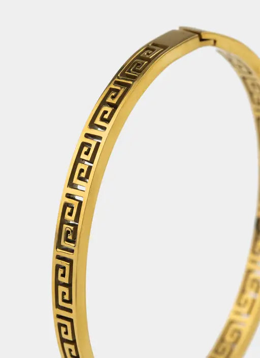Greca Band Bracelet - 18K Gold Plated