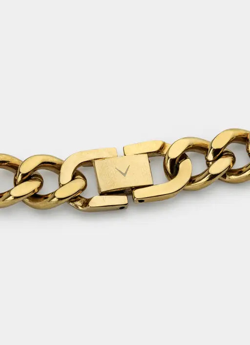 Greca Cuban Bracelet- 18K Gold Plated