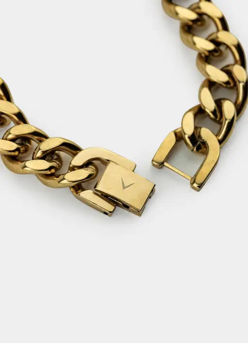 Greca Cuban Bracelet- 18K Gold Plated