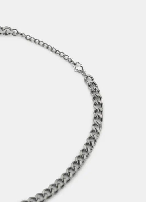 Greca Link Necklace - Stainless Steel