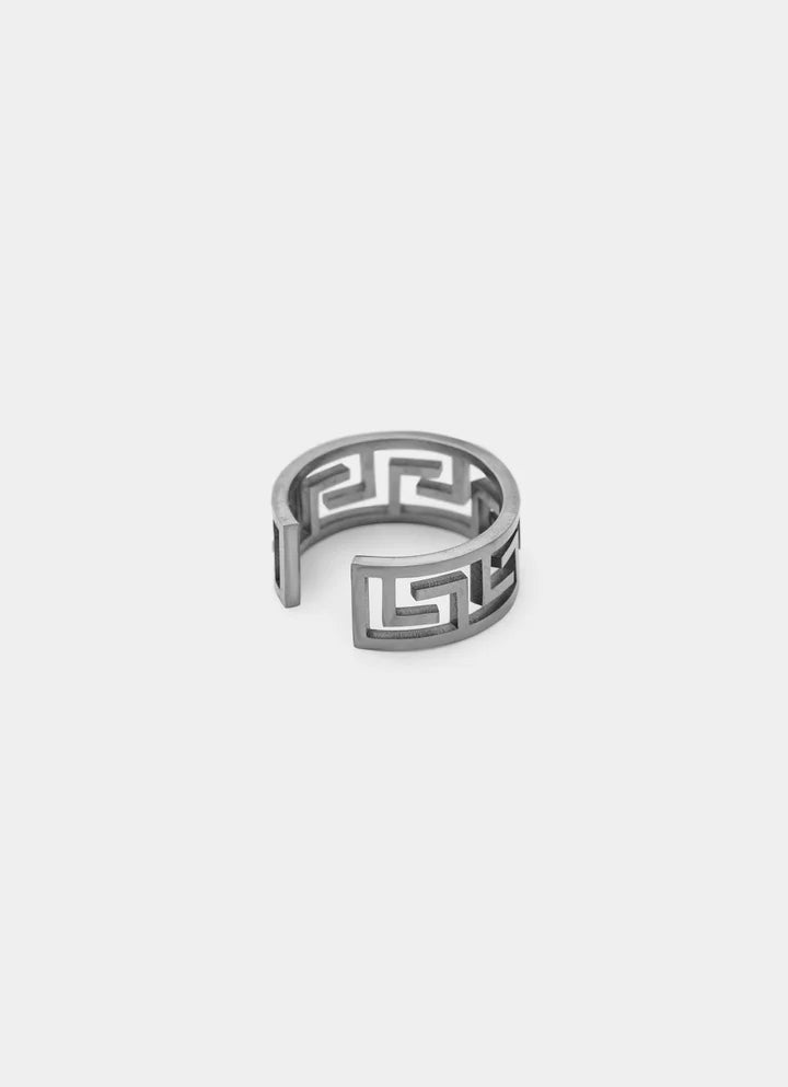 Greca Link Ring - Stainless Steel