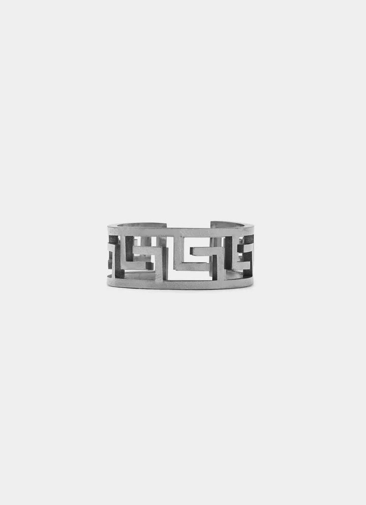 Greca Link Ring - Stainless Steel