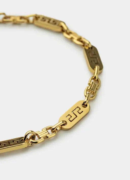 Greca Plate Bracelet 6mm - 18K Gold Plated