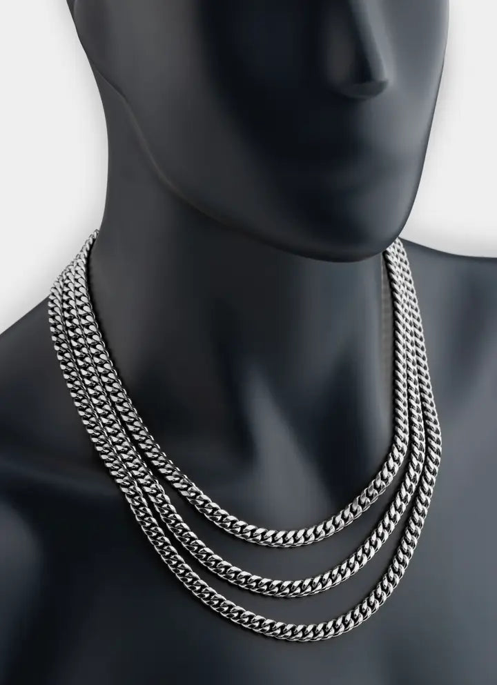 Havana Cuban Necklace 8mm - Stainless Steel