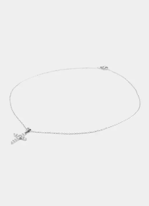 Icey Cross Necklace - Stainless Steel