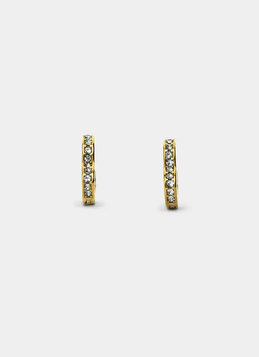Icy Heart Earrings - 18K Gold Plated