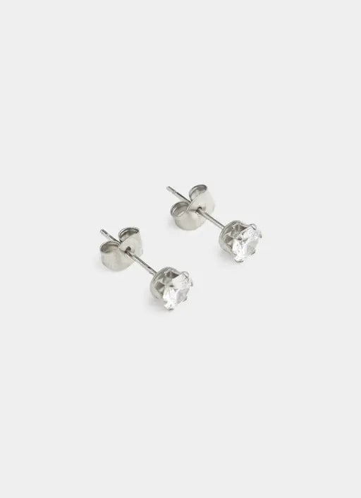 Solitaire Stud Earrings - Stainless Steel